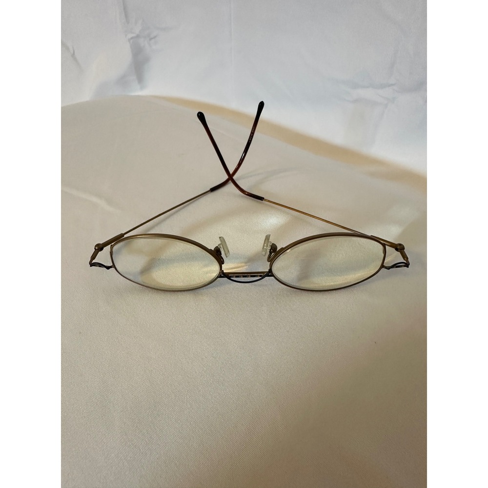 Calvin Klein Vintage Oval Eyeglasses Bronze Metal Frames Made in Italy CK 7242 - Picture 2 of 8